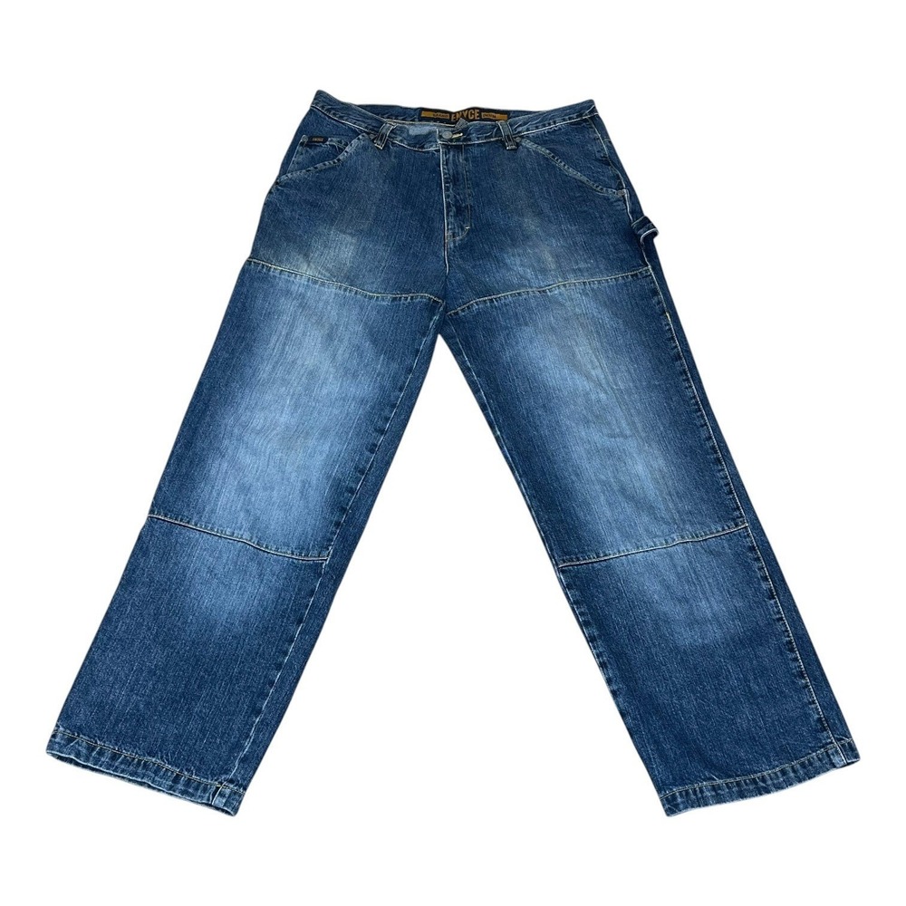 Enyce Brand Denim Mens 36x30 Blue Carpenter Jeans Double Knee Wide Leg Baggy Y2K